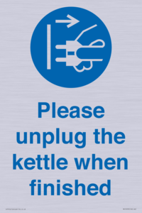 Please unplug the kettle when finished